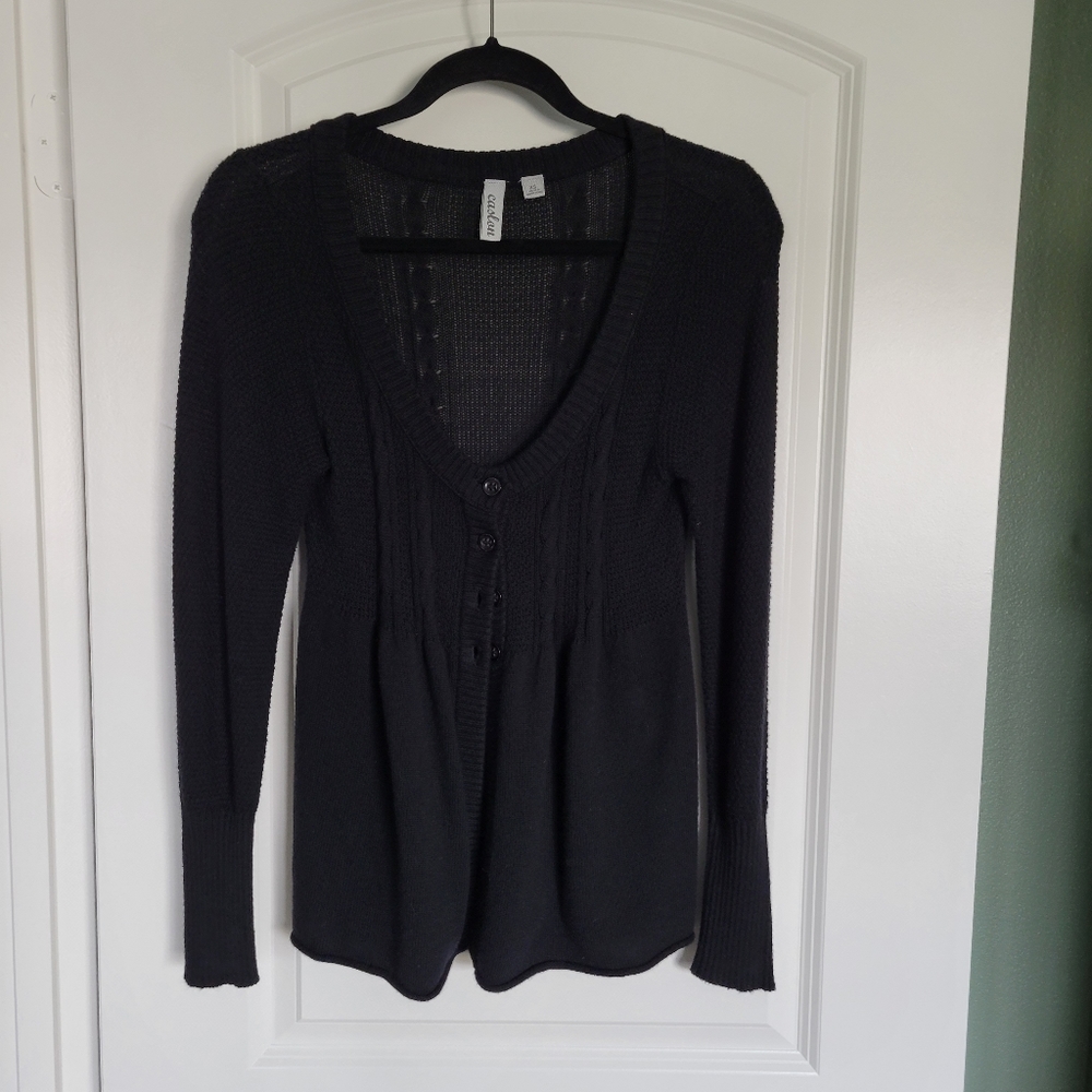 Caslon Black Sweater. Babydoll style.  Size XS